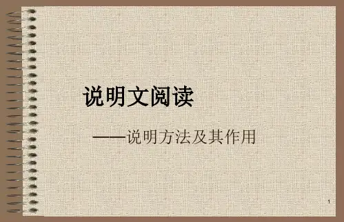 说明文《说明方法及其作用》公开课ppt课件