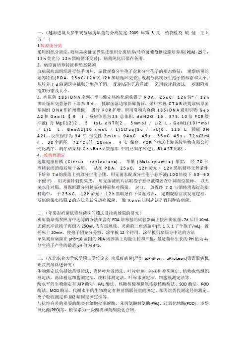 真菌分离以及培养
