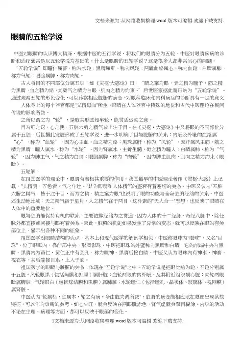 眼睛的五轮学说