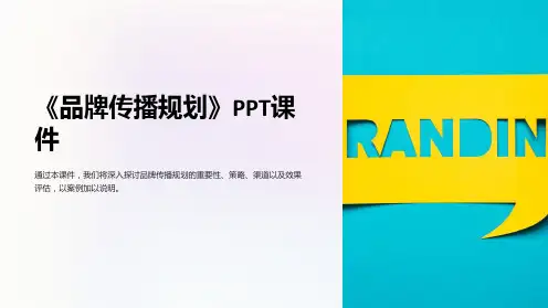《品牌传播规划》课件