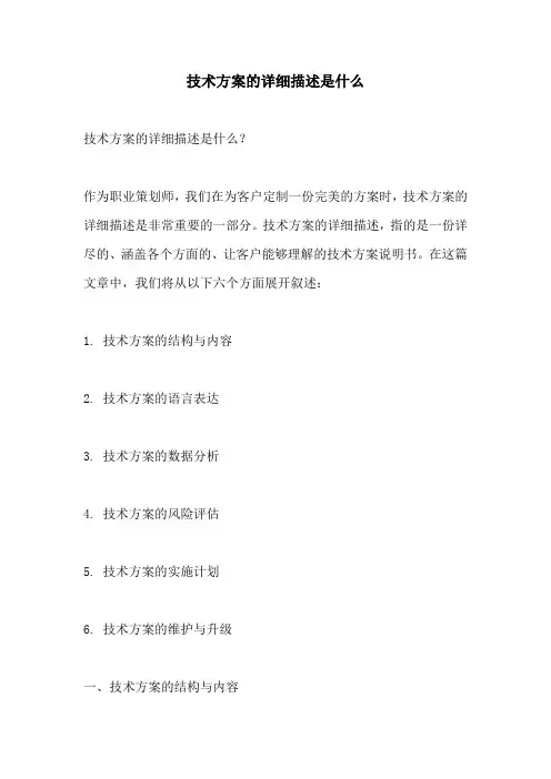 技术方案的详细描述是什么