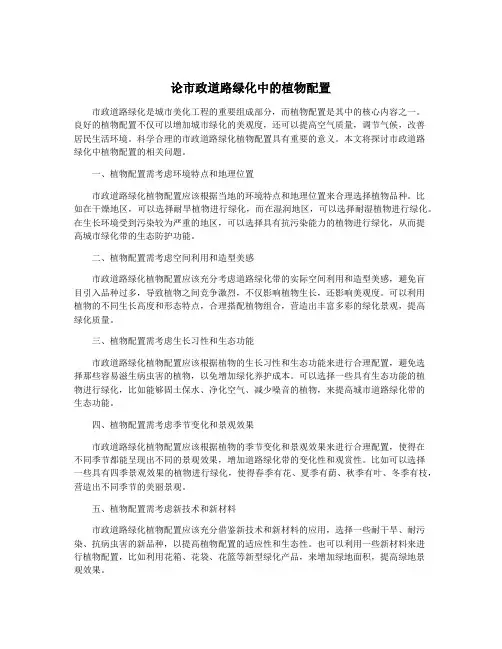 论市政道路绿化中的植物配置