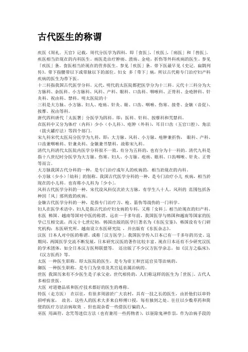 古代医生