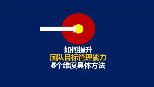 如何提升团队目标管理能力5个步骤具体方法完整PPT课件