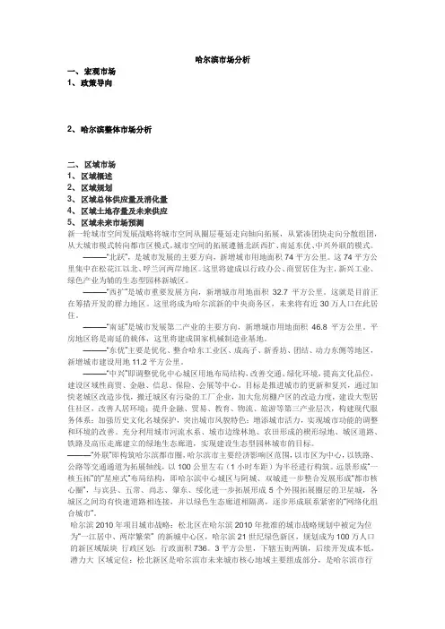 哈尔滨市建设规划