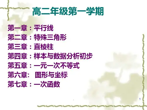 初二数学重点知识PPT课件