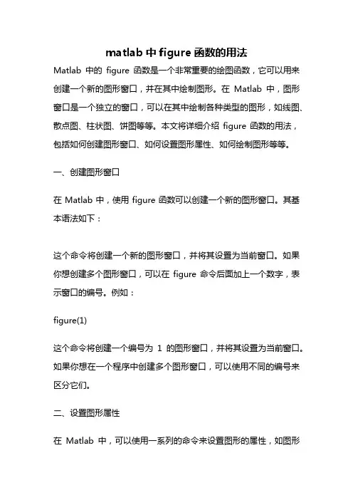 matlab中figure函数的用法