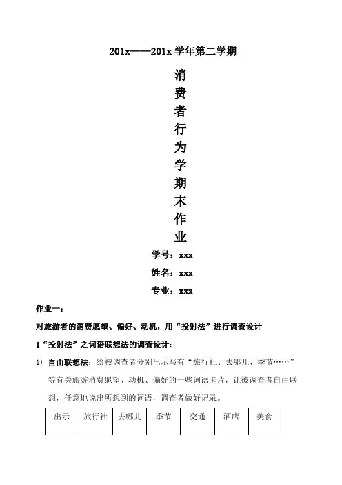 消费者行为学期末作业