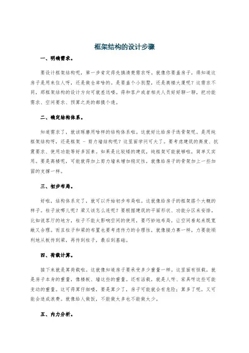 框架结构的设计步骤