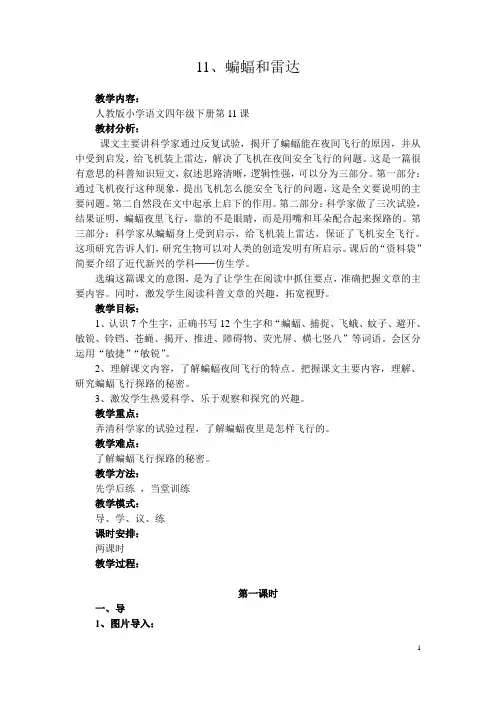 11、蝙蝠和雷达