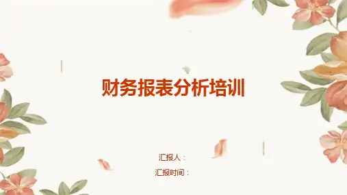 财务报表分析培训