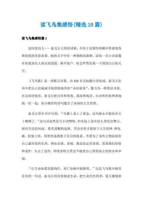 读飞鸟集感悟(精选10篇)