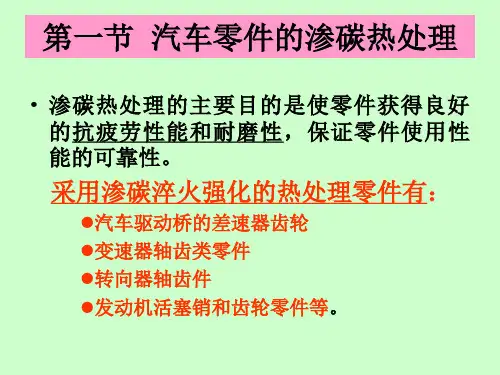 汽车零部件的热处理