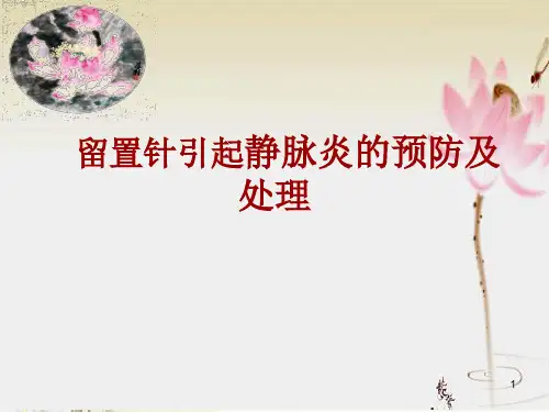 留置针引起静脉炎的预防及处理ppt课件