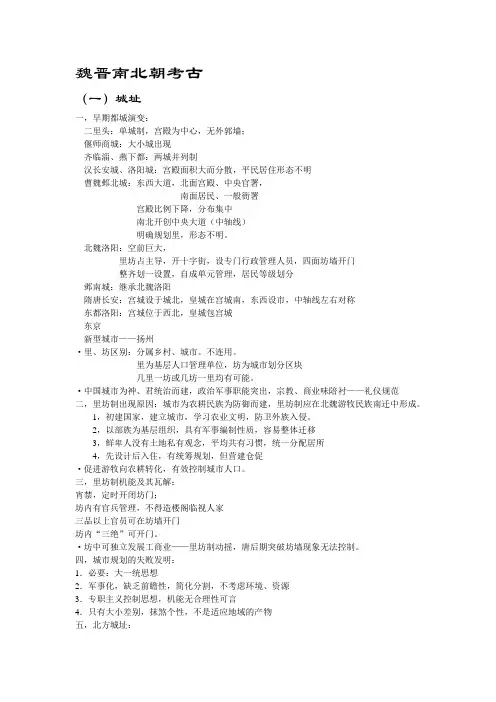 魏晋南北朝隋唐考古-北大未名BBS