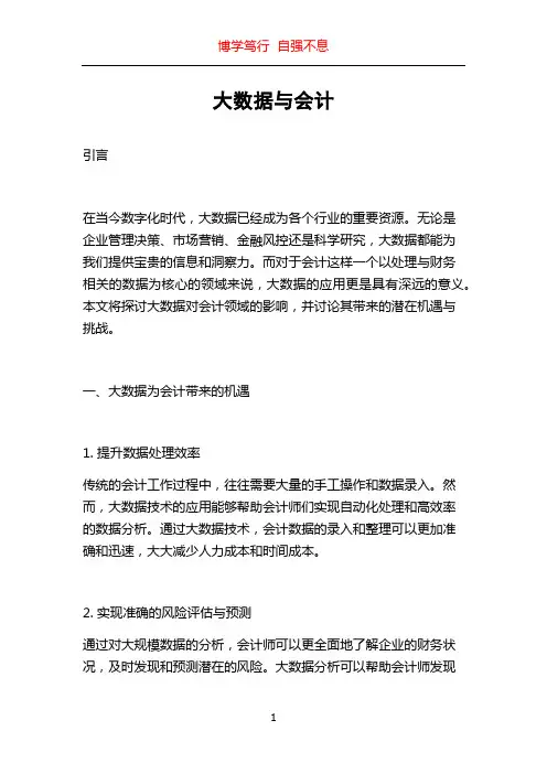 大数据与会计