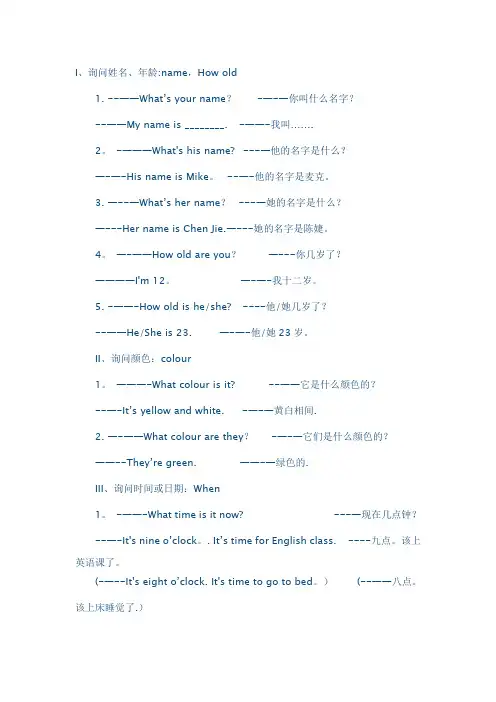 英语问句大全88159