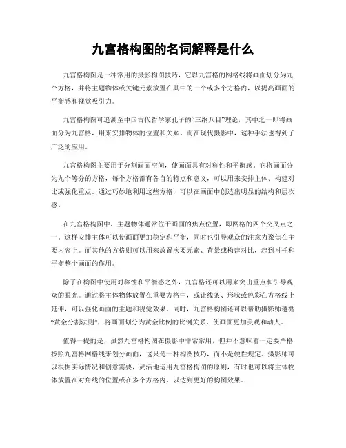 九宫格构图的名词解释是什么