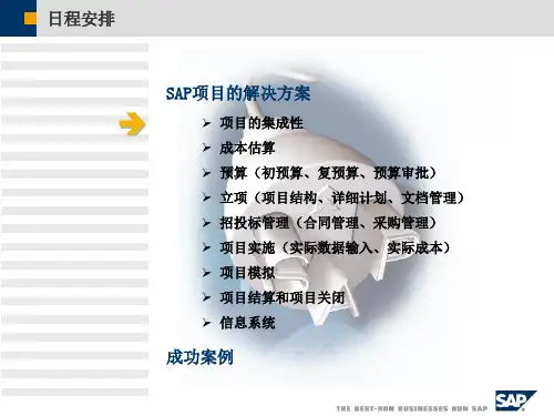 SAP项目管理模块培训课件10218