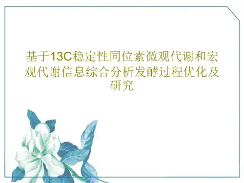 基于13C稳定性同位素微观代谢和宏观代谢信息综合分析发酵过程优化及研究共28页PPT