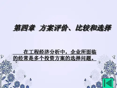 方案评价、比较和选择PPT课件