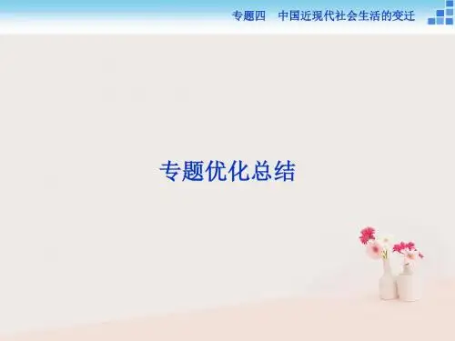 2017_2018高中历史专题四中国近现代社会生活的变迁课件人民版必修2
