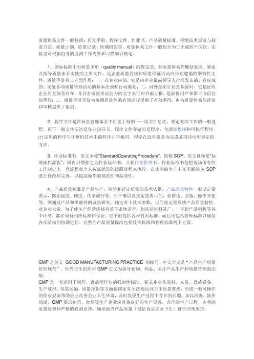 质量体系简介