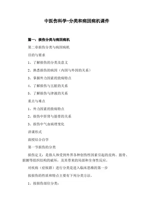 中医伤科学-分类和病因病机课件