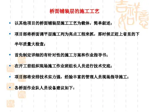 桥面铺装施工课件ppt