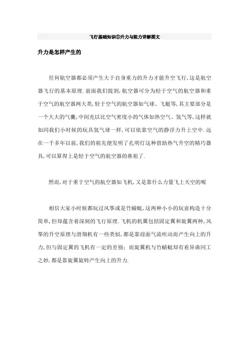 飞机升力与阻力详解图文