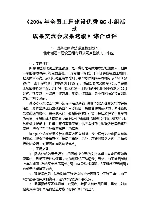2004QC评语