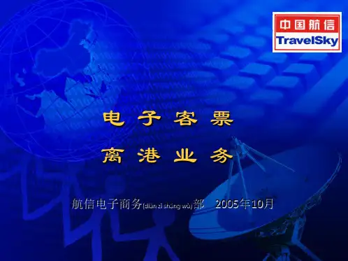 中航信电子客票离港业务培训(ppt版)