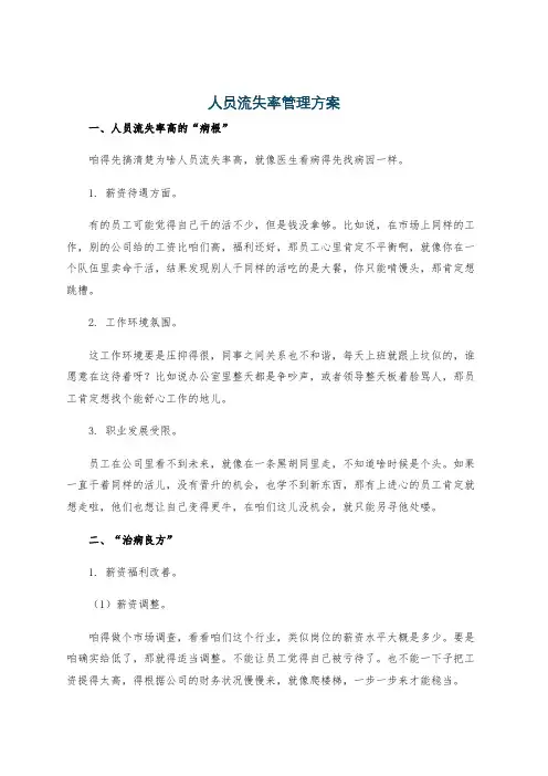 人员流失率管理方案