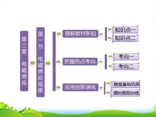 高中物理人教版选修1-1课件：第三章+第一节+电磁感应现象