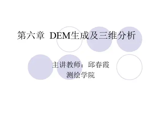 DEM生成及三维分析