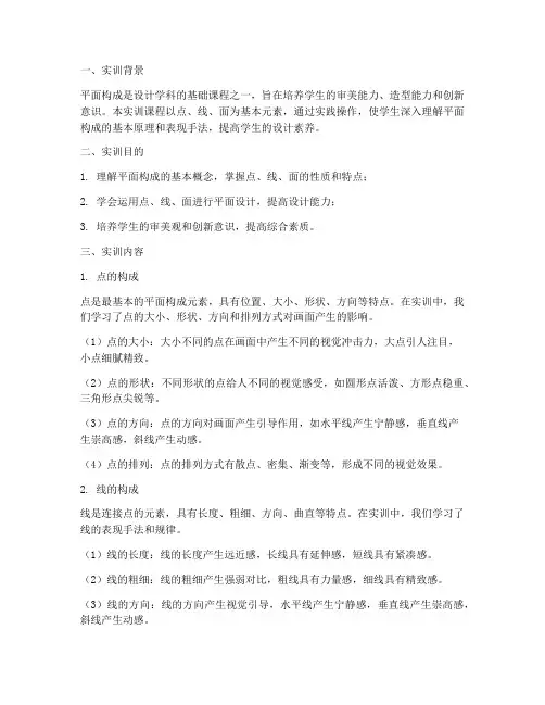 平面点线面实训报告