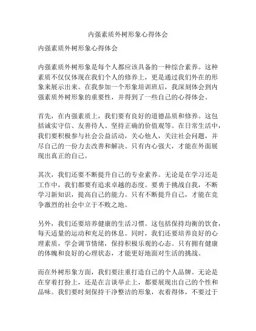 内强素质外树形象心得体会