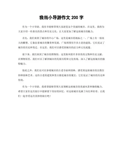 我当小导游作文200字