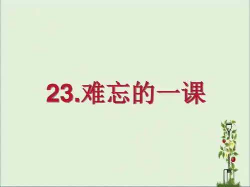 难忘的一课课件.ppt