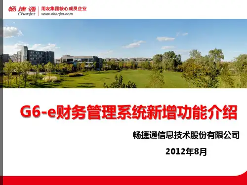 用友G6-e财务管理系统新品培训