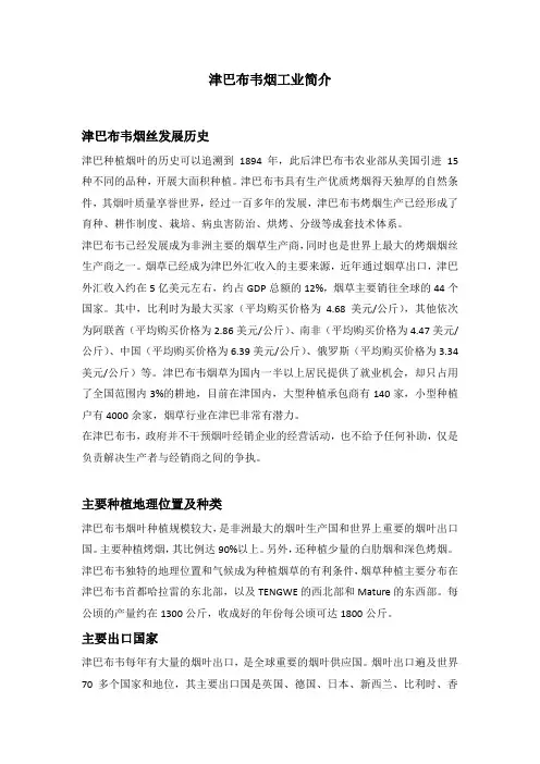 津巴布韦烟业简介