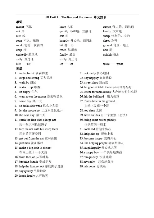 译林版六年级下册英语全册知识点(word版)