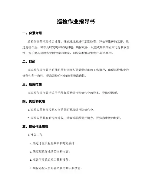 巡检作业指导书