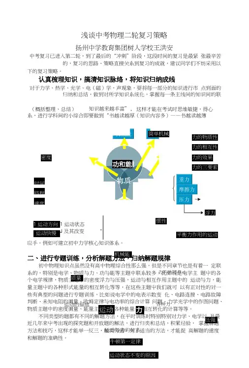 浅谈中考物理二轮复习策略.doc