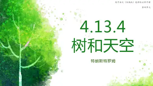 《树和天空》课件+2024-2025学年统编版高中语文选择性必修中册