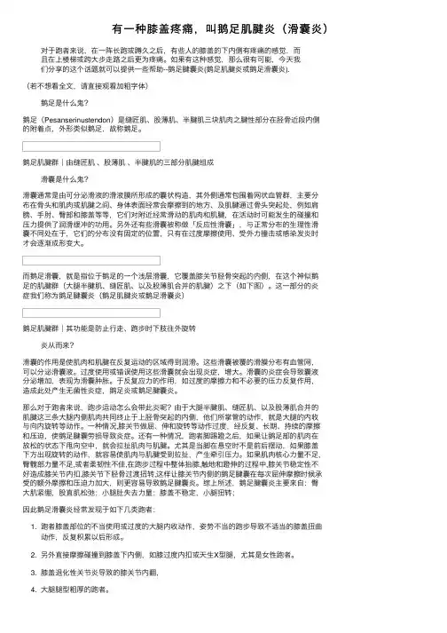 有一种膝盖疼痛，叫鹅足肌腱炎（滑囊炎）