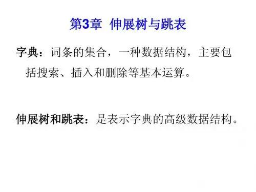 第3章 伸展树与跳表