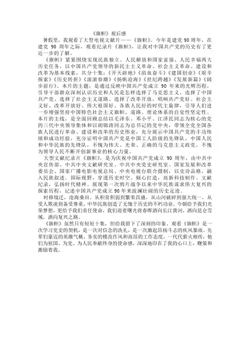 旗帜观后感