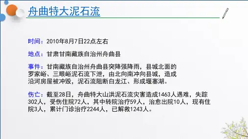 泥石流(PPT课件(初中科学)26张)