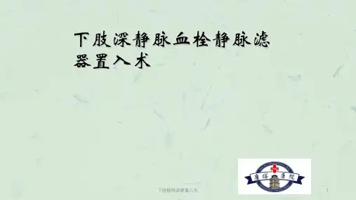 下腔静脉滤器置入术课件